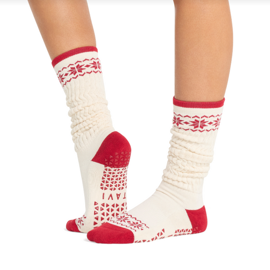 Stacy Grip Slouch - Holiday Sleigh