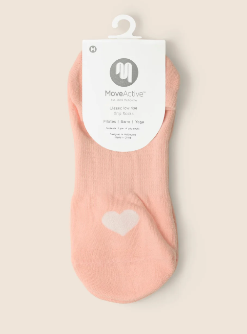 Strawberry Heart Low Rise Grip Socks