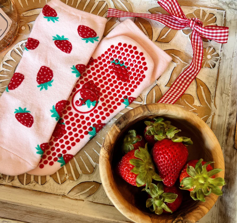 🍓 Strawberry Shortcake Grip Socks