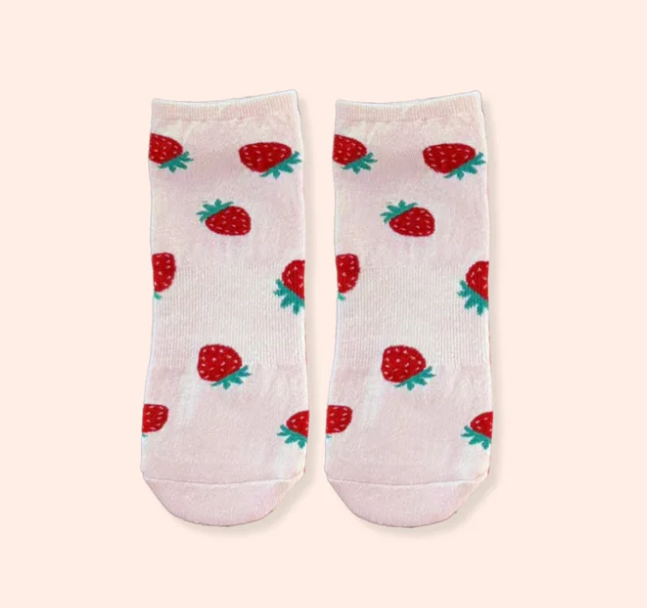 🍓 Strawberry Shortcake Grip Socks