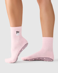 Crew Grip Socks - Sweet Ghost Pink — product view