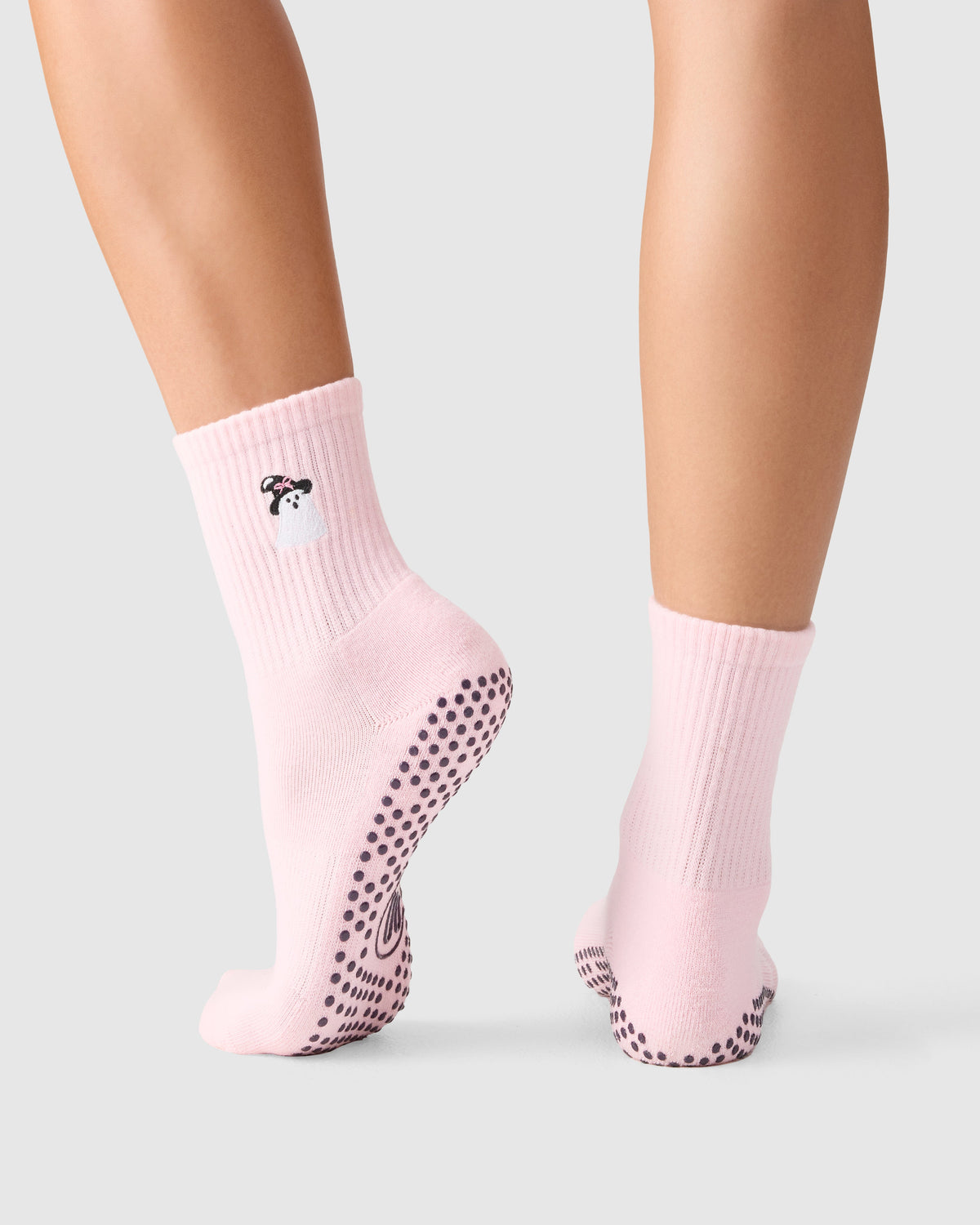 Crew Grip Socks - Sweet Ghost Pink — detail view 3