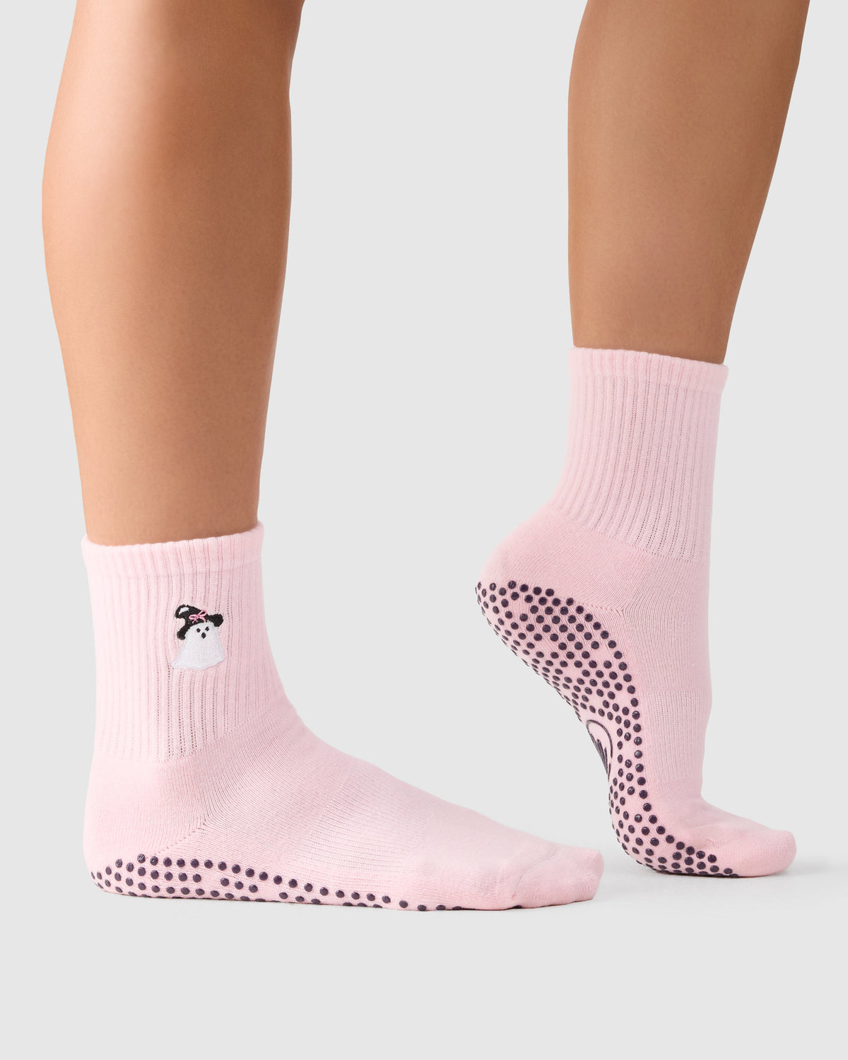 Crew Grip Socks - Sweet Ghost Pink — detail view 4
