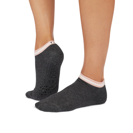 Cora Grip Socks – Petal Melange Stripe