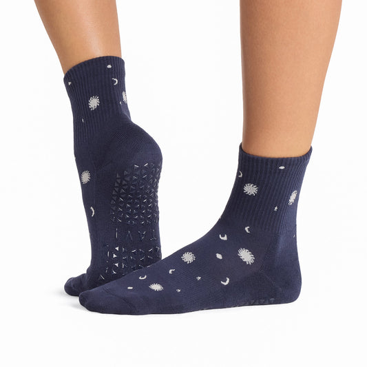 Tavi Aria Grip Socks in Star Charts front view
