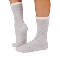 Tavi Lounge Grip Socks in Soft Slate