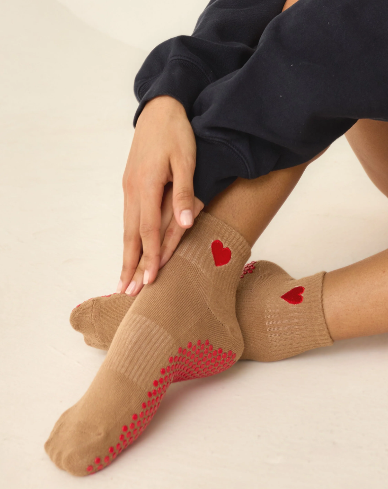 The Harlow Grip Sock - Heart