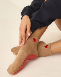 Lucky Honey Harlow Grip Sock in Heart