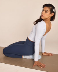 Lucky Honey Juliet Grip Sock in Baby Blue detail 3