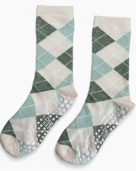 BEVERLY HILLS ARGYLE grip socks by Pilates University 1883 — product image 2
