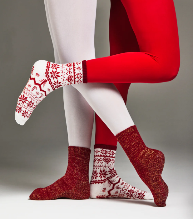 Crew Non Slip Grip Socks - Nordic Noel