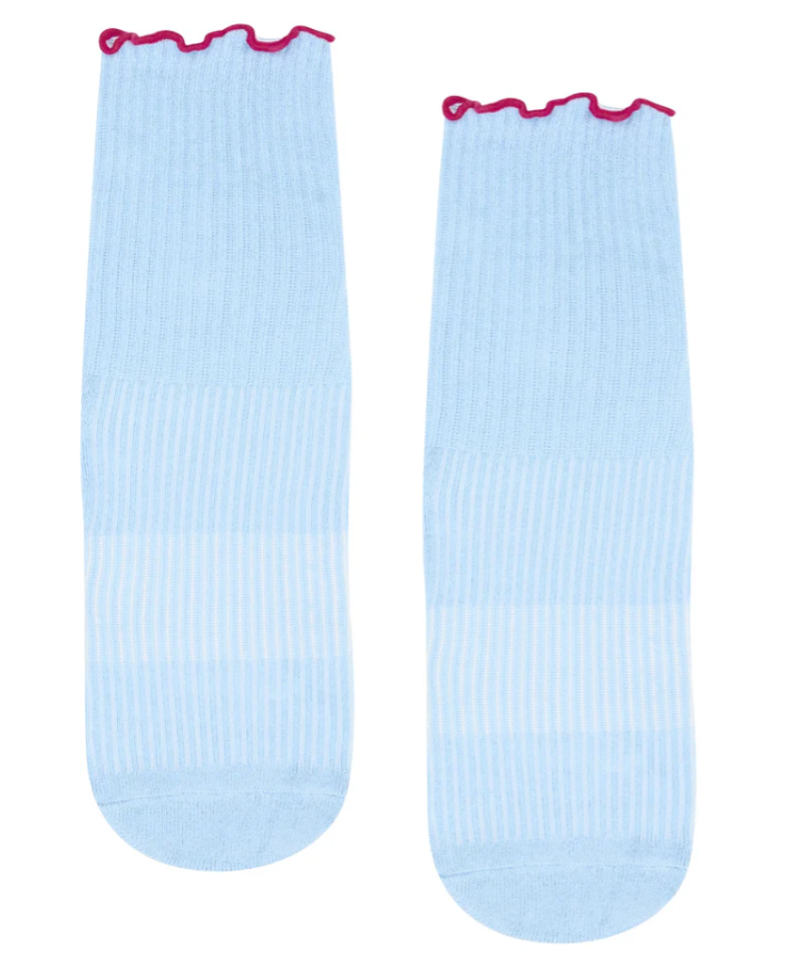 Vintage Blue Crew (hot pink accents)