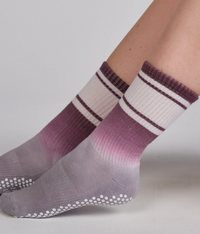 Lucky Honey Ombre Grip Sock in Violet Haze detail 2