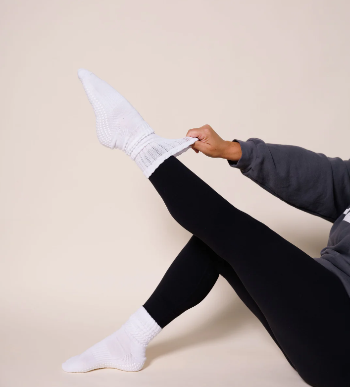 White Scrunch Socks