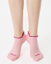 Pointe Studio x Susan G. Komen Hope Full Foot Grip Sock in pink — official product image 6