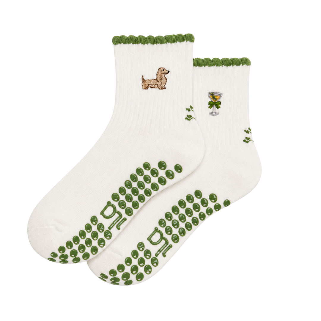 Weenies & Dirty Martinis Grip Socks
