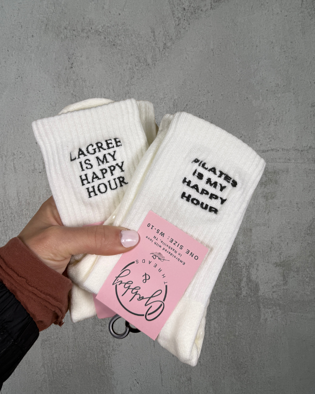 🍸 Lagree Is My Happy Hour Grip Socks