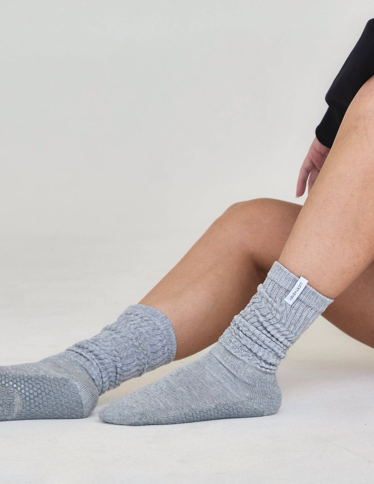 The Scrunch Grip Sock (Baby Blue)