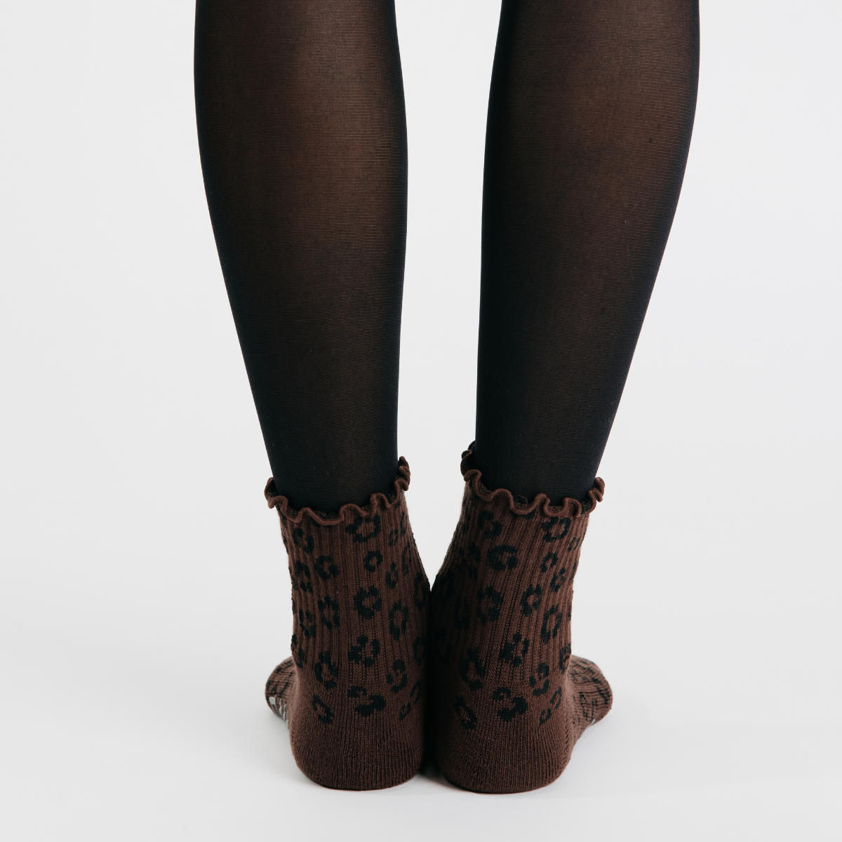 Leopard Grip Socks