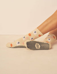 Lucky Honey Tricks and Treats Halloween crew grip socks detail