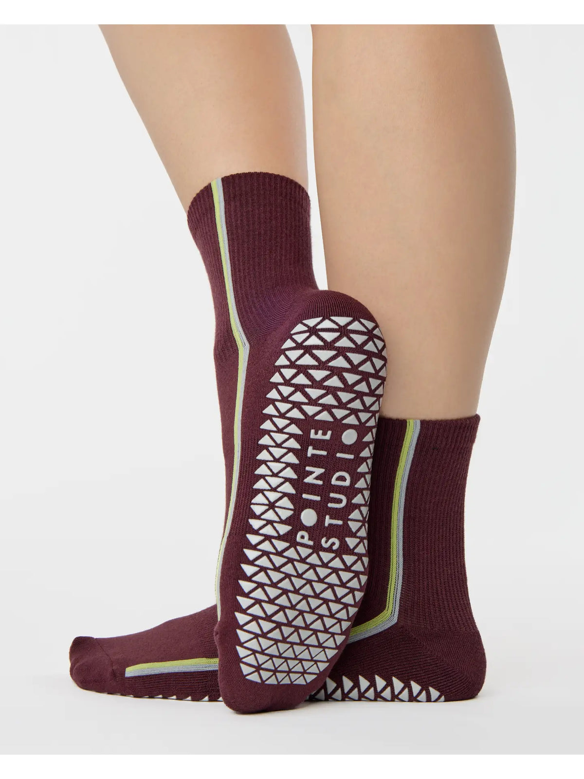 Race Ankle Grip Sock | Chocolate Cherry