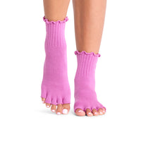 ToeSox Half Toe Melody Azalea Mantra ruffle grip sock alternate view