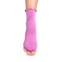 ToeSox Half Toe Melody Azalea Mantra ruffle grip sock sole view