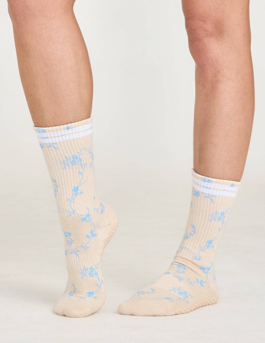 The Floral Grip Sock (Winter Flowers)