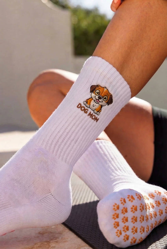 Dog Mom Pilates Barre Grip Socks