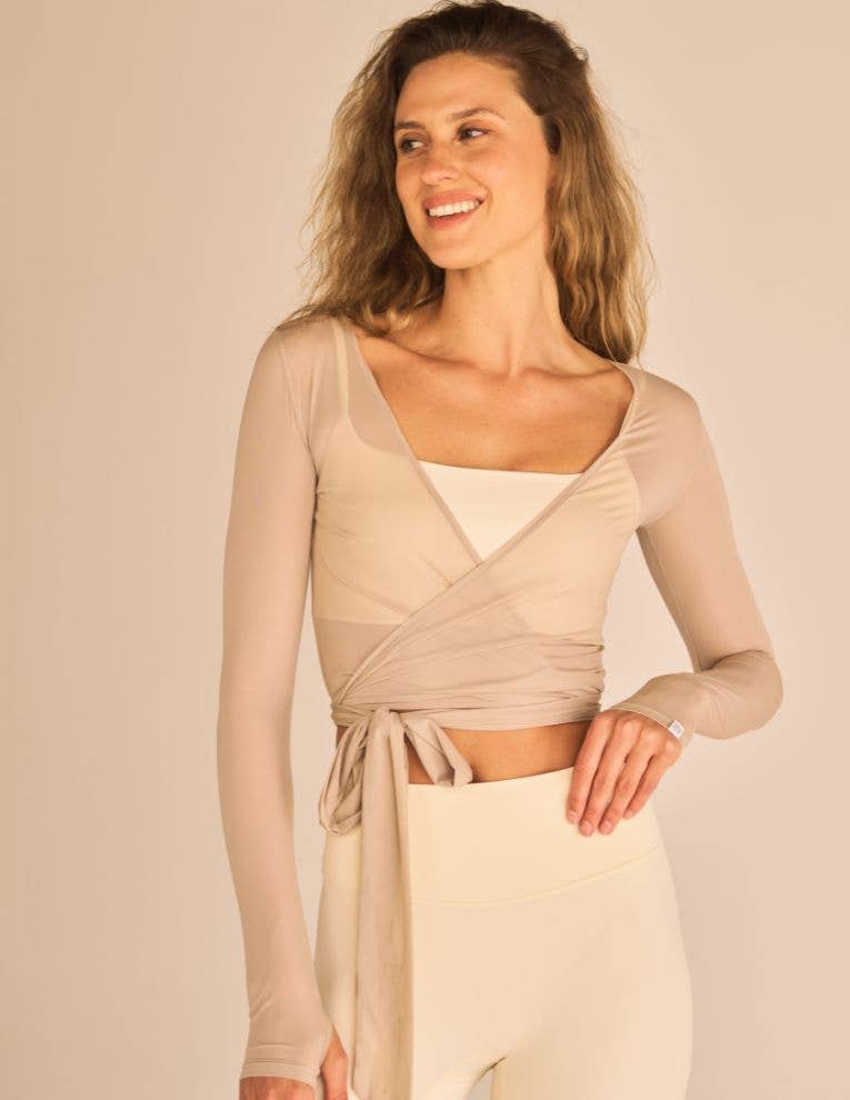 The Ballet Mesh Wrap - Chai