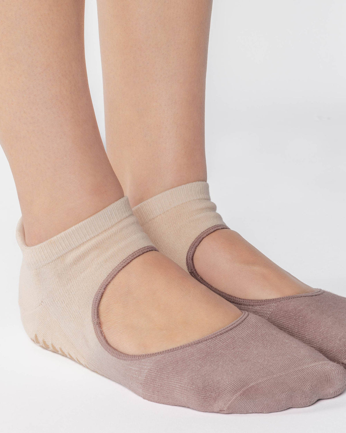 Nina Strap Grip Sock - Cappuccino