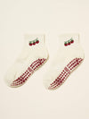 🍅 Cropped Crew Grip Sock - Tomato