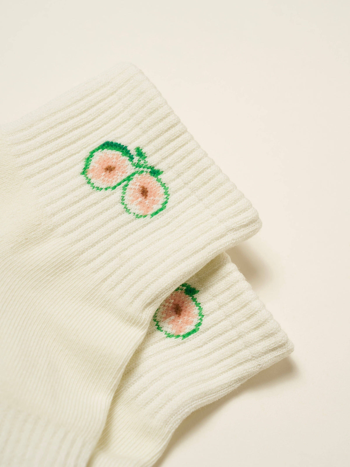 🧆 Cropped Crew Grip Sock - Fig
