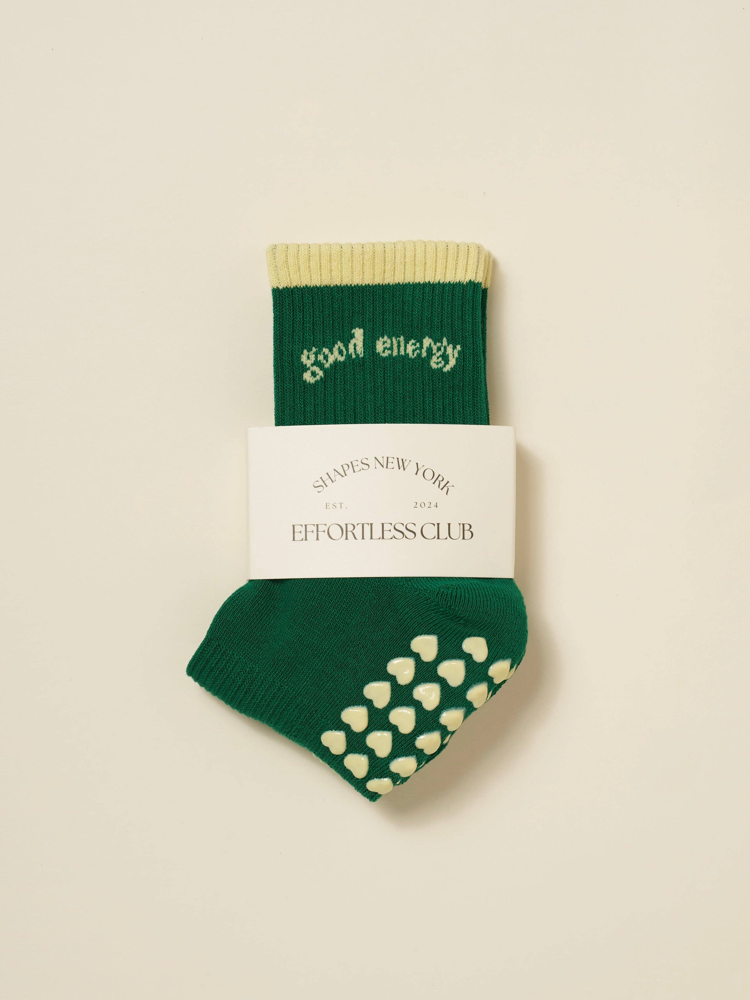 🧘🏼‍♀️ Good Energy Grip Sock – Green