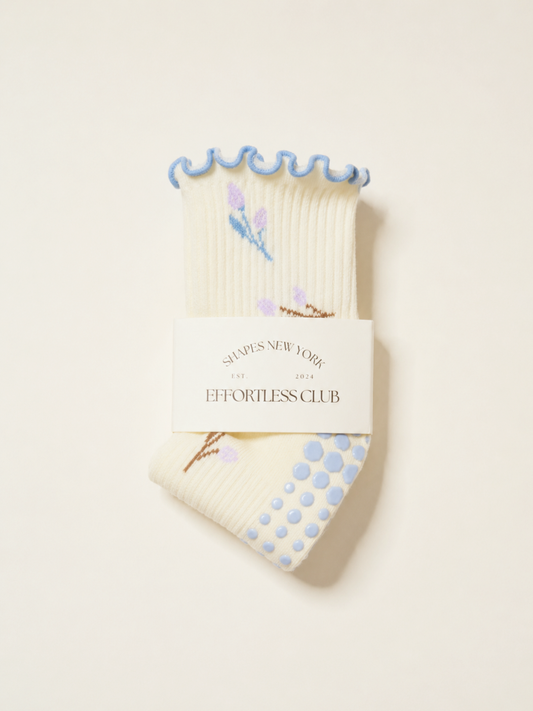 🌷 Blue Tulip Grip Sock