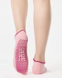 Pointe Studio x Susan G. Komen Hope Full Foot Grip Sock in pink — official product image 2
