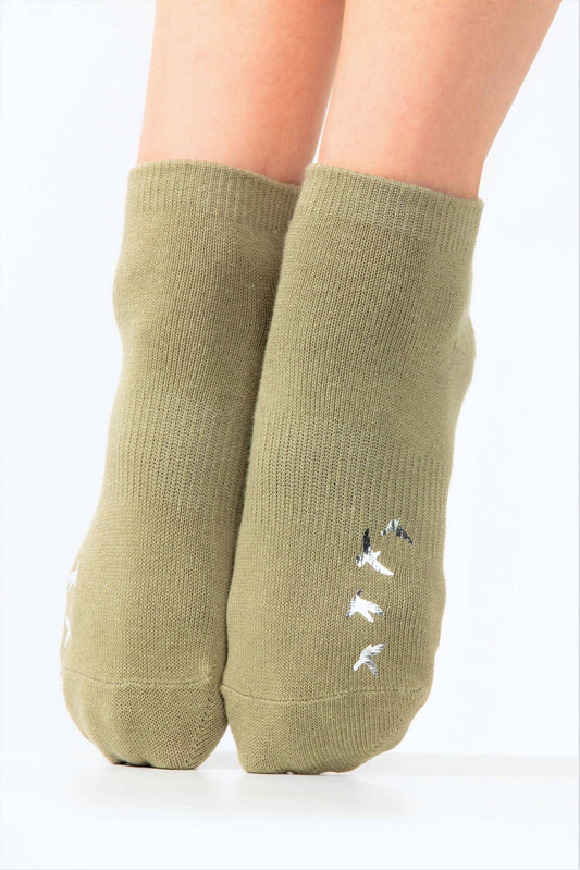 Birdie Grip Sock (Moss Green)