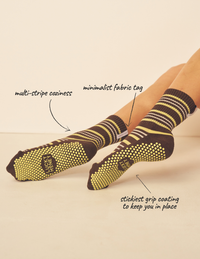 Lucky Honey Lola Crew grip socks — product photo