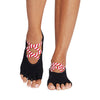 ToeSox Half Toe Elle Candy Cane Lane grip sock