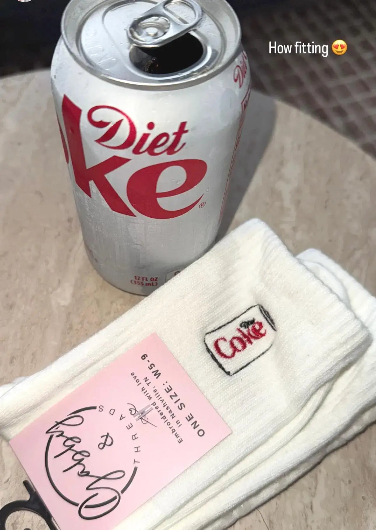Diet Coke Crew Grip Socks