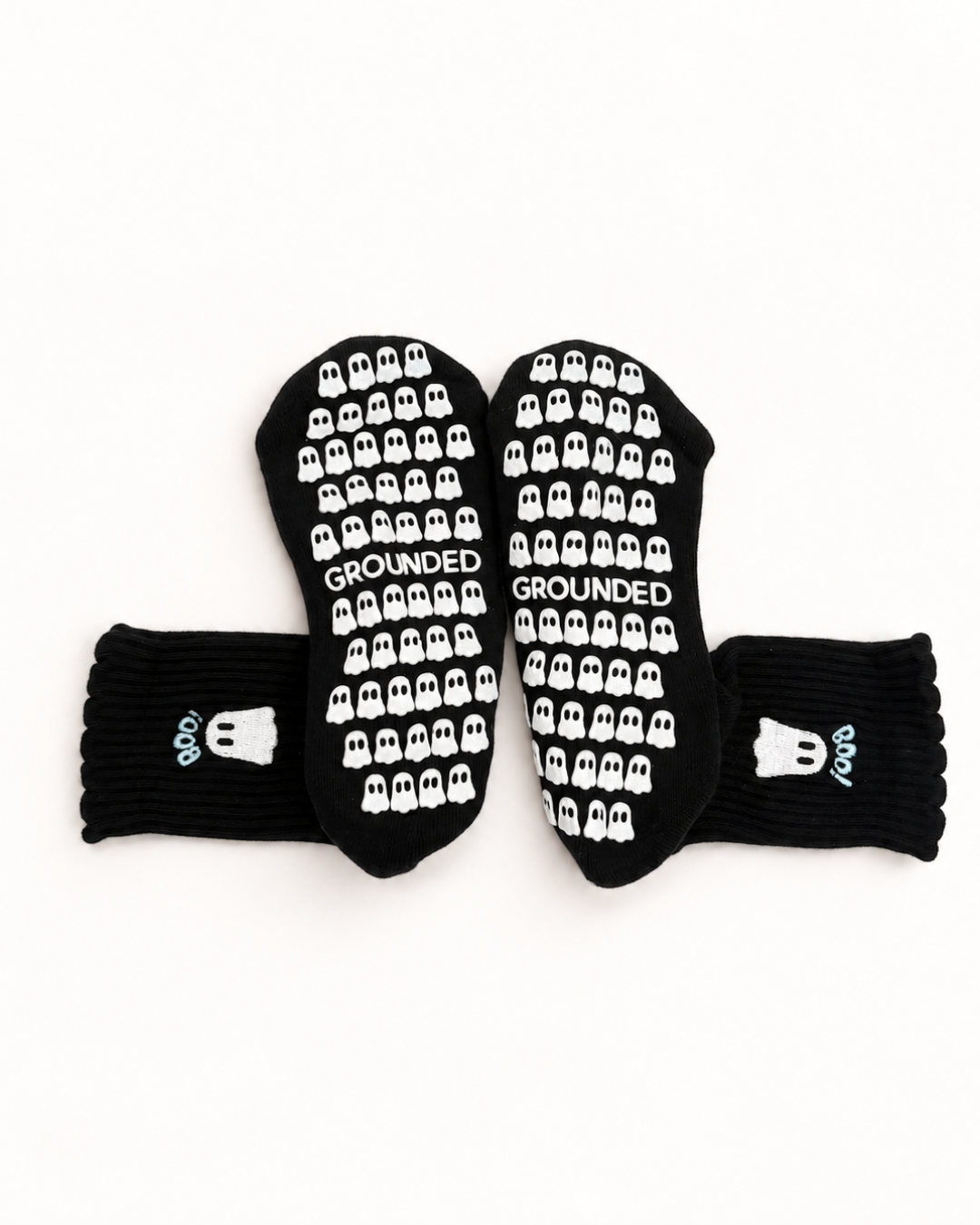 Black ruffle grip socks for Pilates, Lagree and Barre