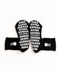 Black ruffle grip socks for Pilates, Lagree and Barre
