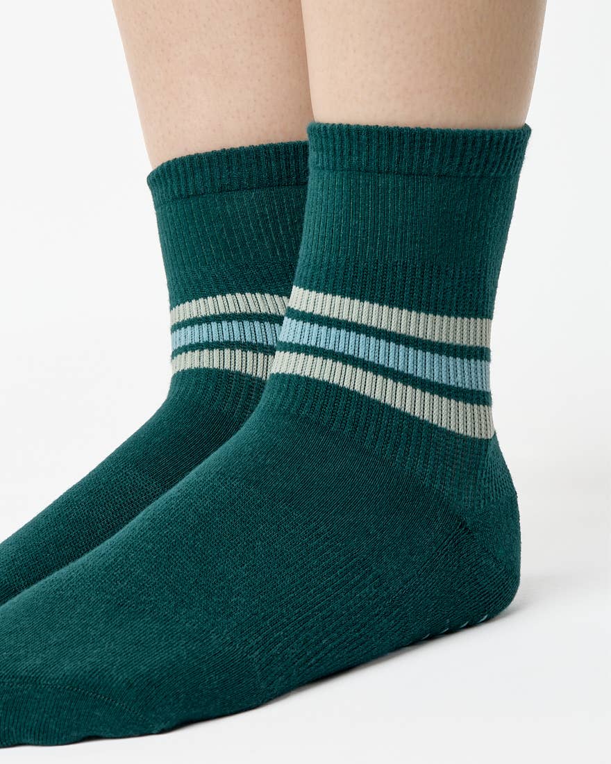 Phoebe Ankle Grip Sock - Green