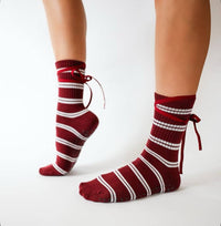 The Sporty Ballerina – Burgundy grip socks by Pilates University 1883 — product image 1