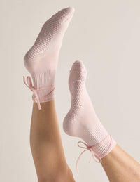 Lucky Honey Nina Grip Sock in Ballet Pink detail 4
