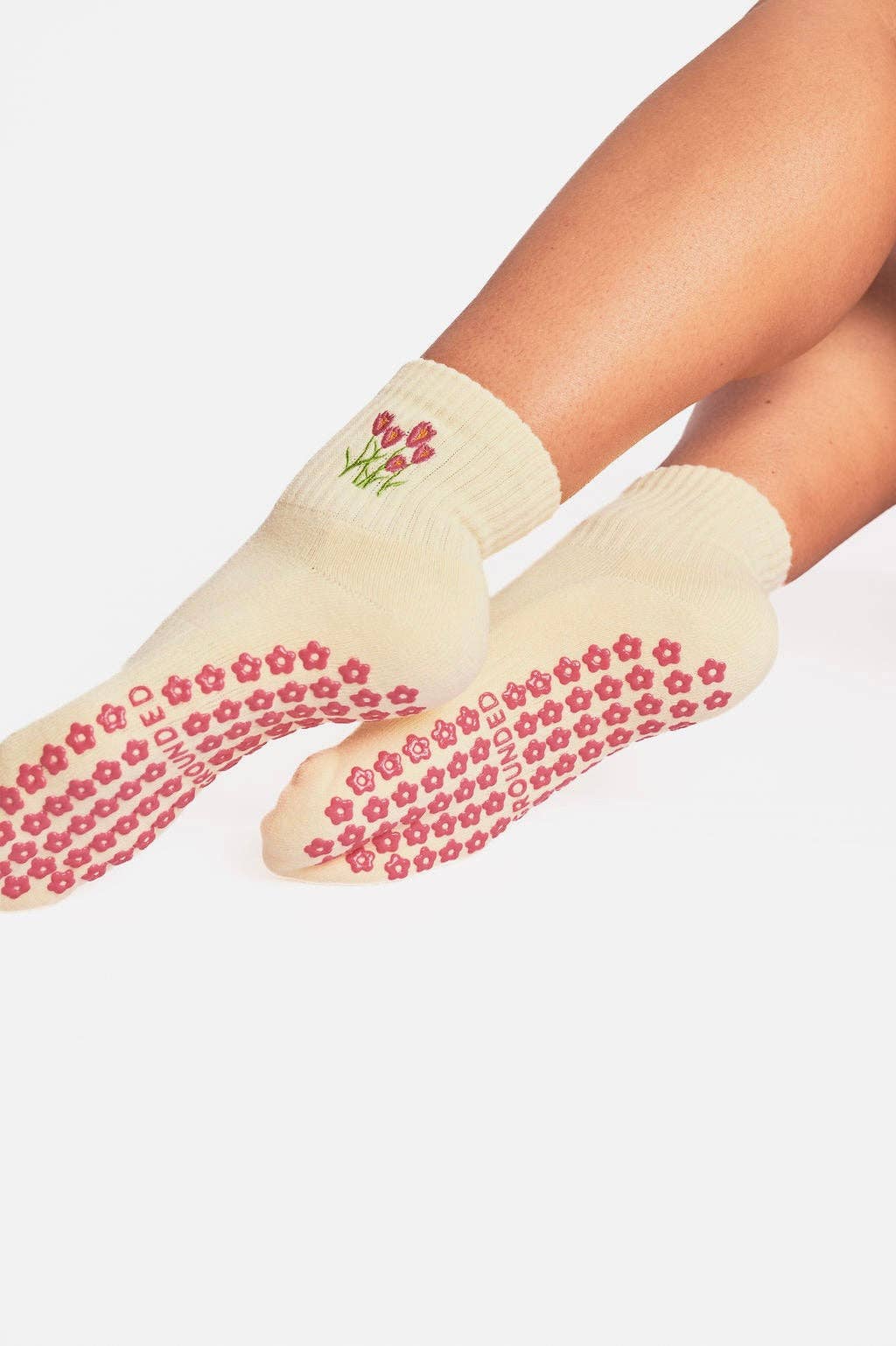 Cropped Crew Grip Socks – Butter Yellow