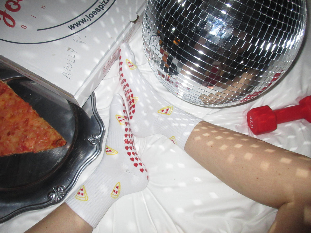 Post Pilates Pizza Grip Socks