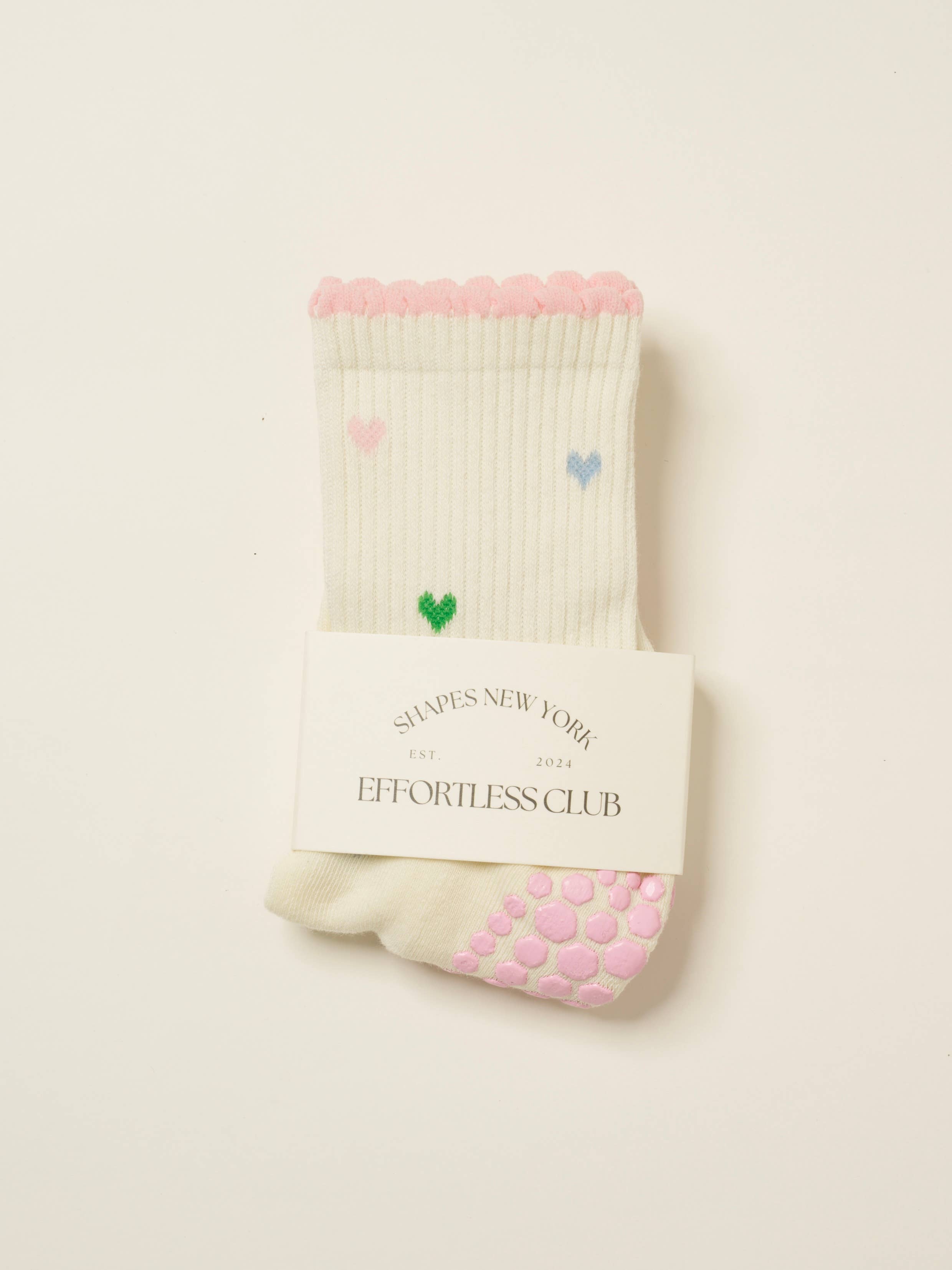 💕 Mini Heart Petal Grip Sock, Pilates Socks