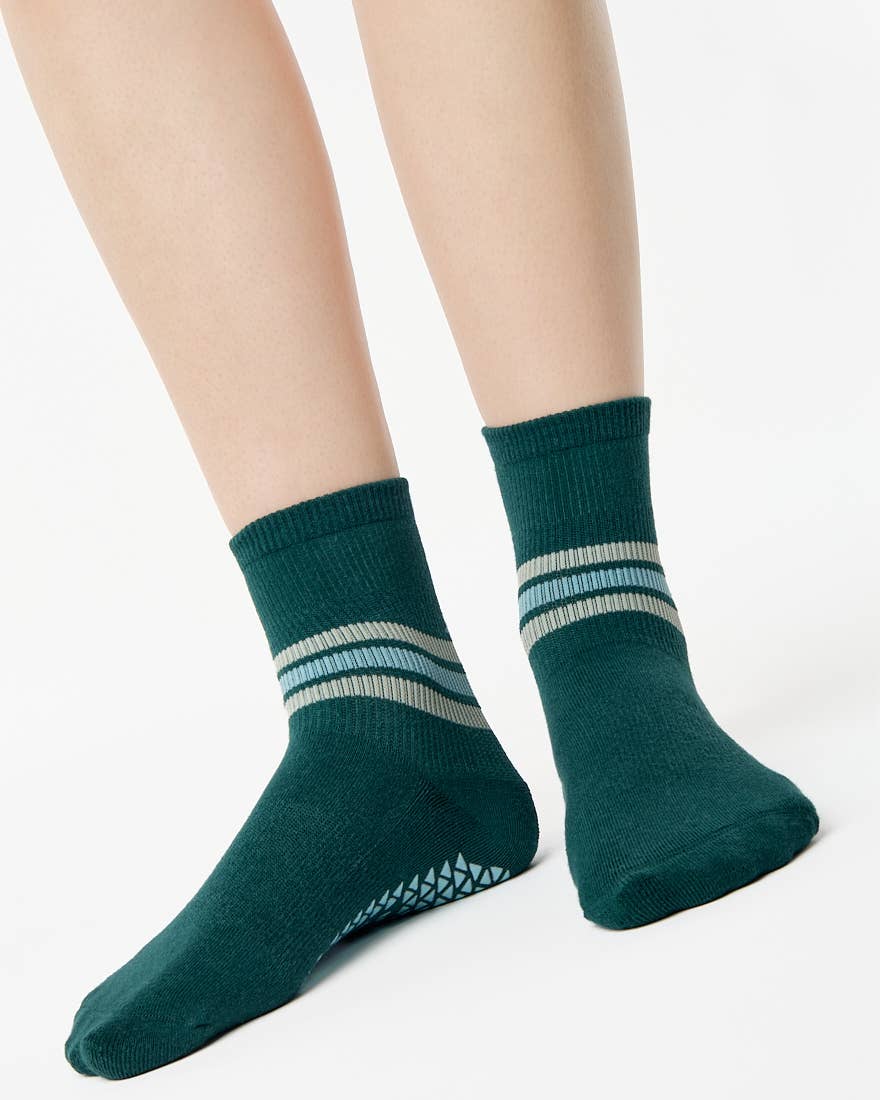 Phoebe Ankle Grip Sock - Green