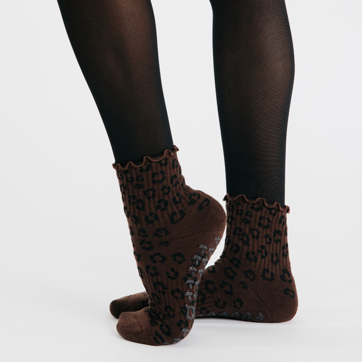 Leopard Grip Socks